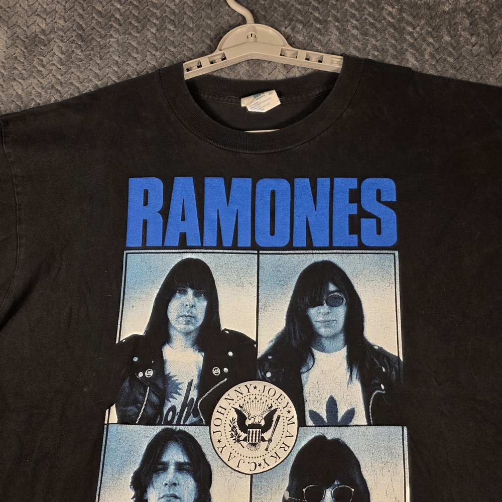 Vintage 1995 Ramones Adios Amigos T-Shirt Mens XL Black Winterland Single Stitch